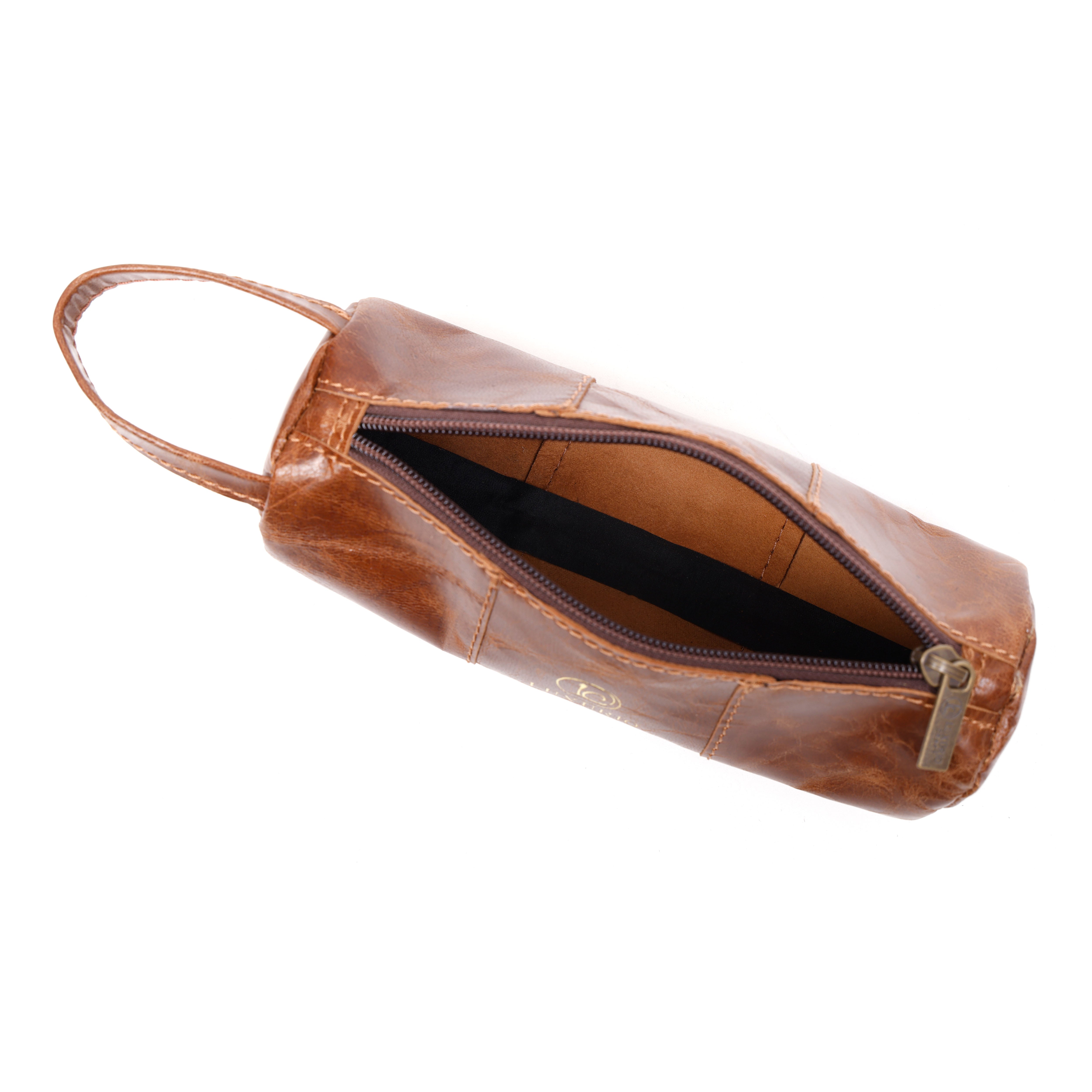 Luxurio Craft Premium Leather Pencil Case | Handcrafted Vintage Stationery Organizer | Zippered Leather Pouch for Office & School