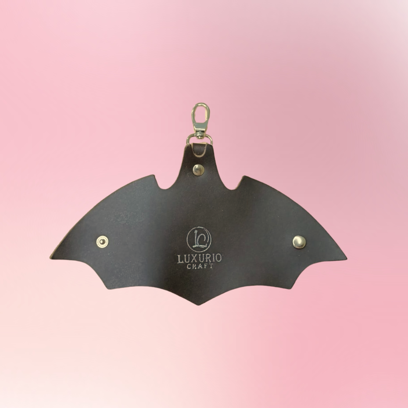 Brown Leather Batman Design Key Ring – Stylish & Durable (Unisex)