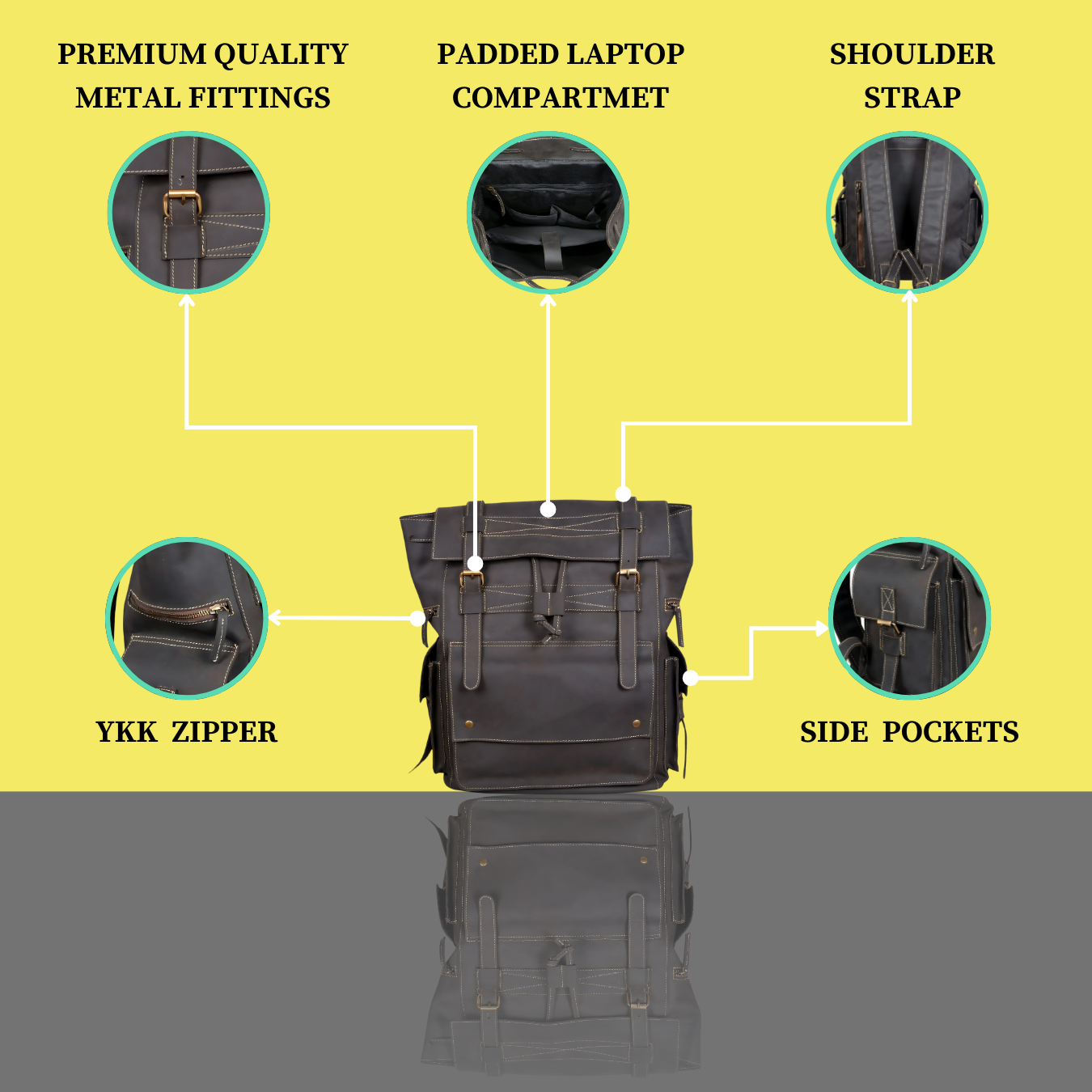 American Design Backpack – Dark Brown (Unisex)