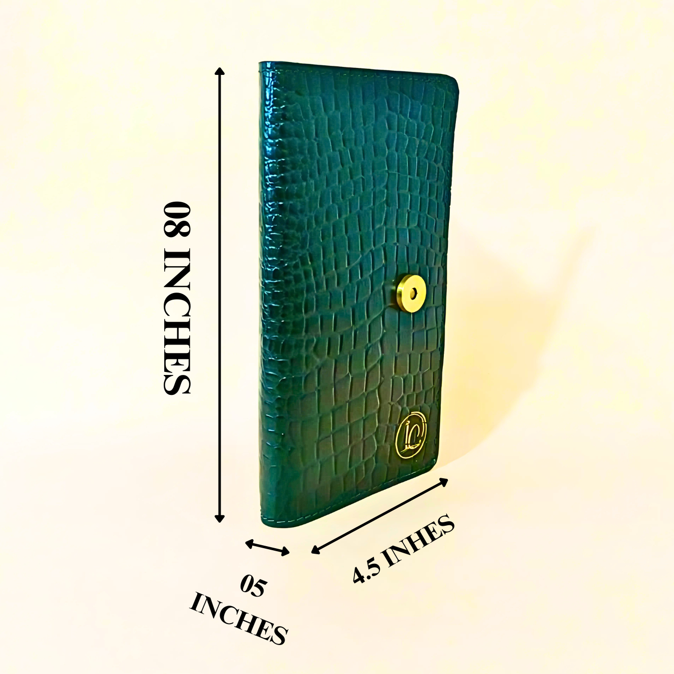 Dark Green Croo Print Passport Holder Wallet – Stylish & Secure (Unisex)