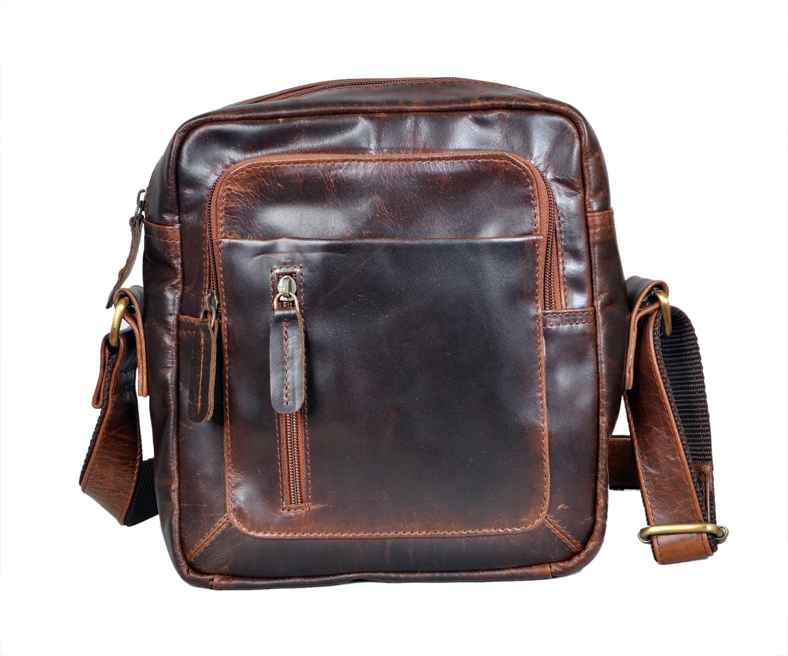 Brown Leather Sling Bag – Classic, Stylish & Functional (Unisex)